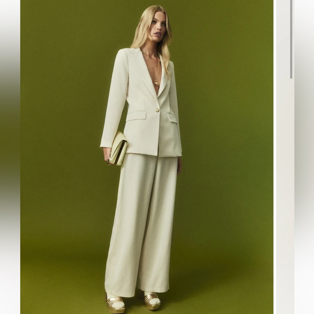 Reformation Miles Pant Ivory - Size 6 NWT